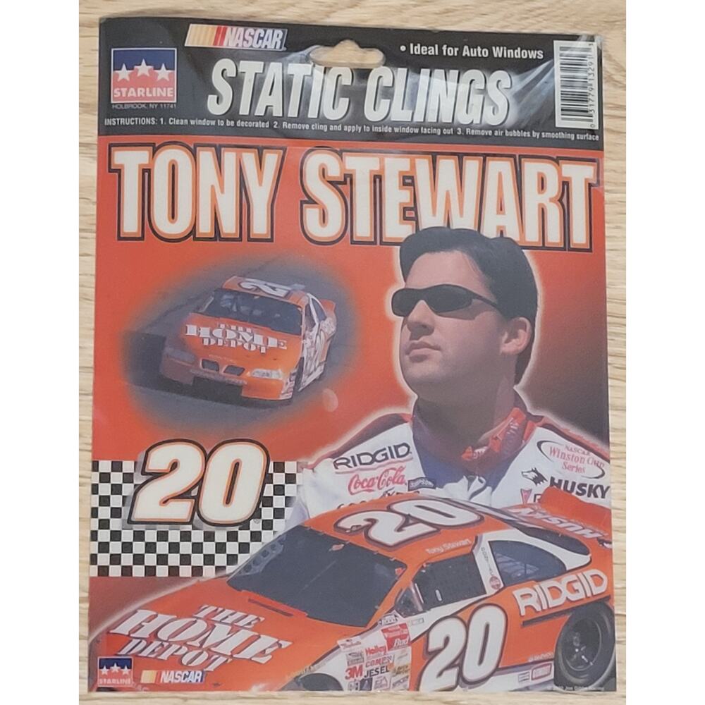 Nascar Tony Stewart #20 Car Window Decal Sticker NWT Racing Racecars